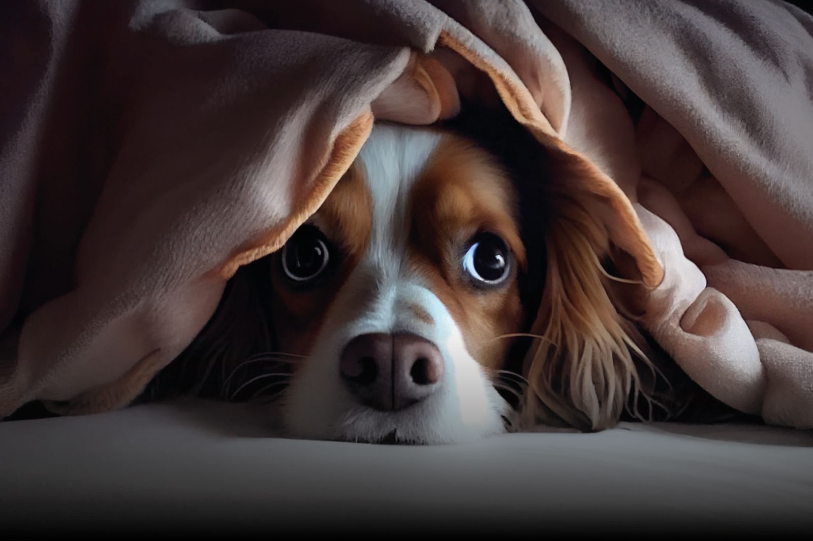 Il cane ha paura del temporale