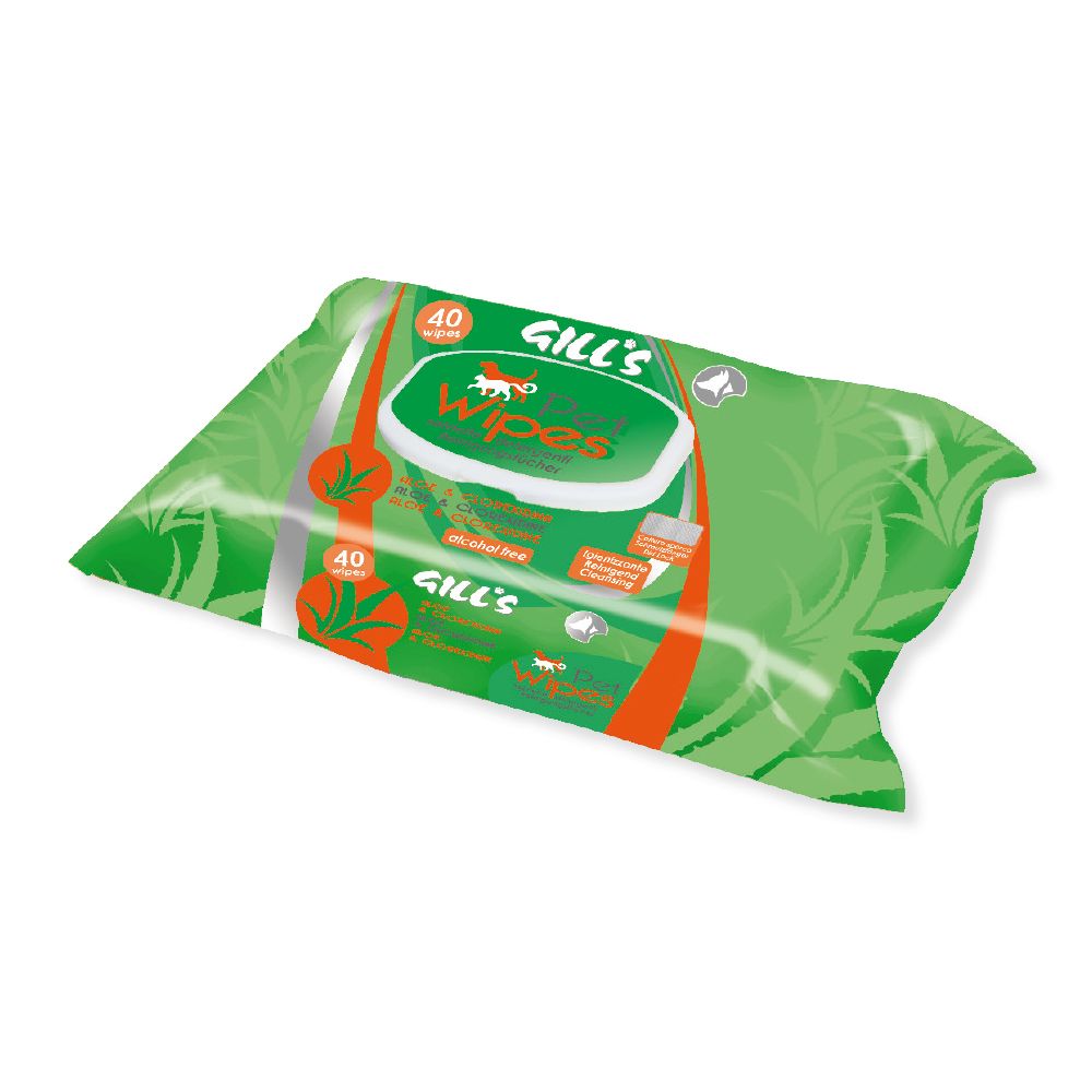 Wet wipes for dogs and cats 40 pcs - Gill's