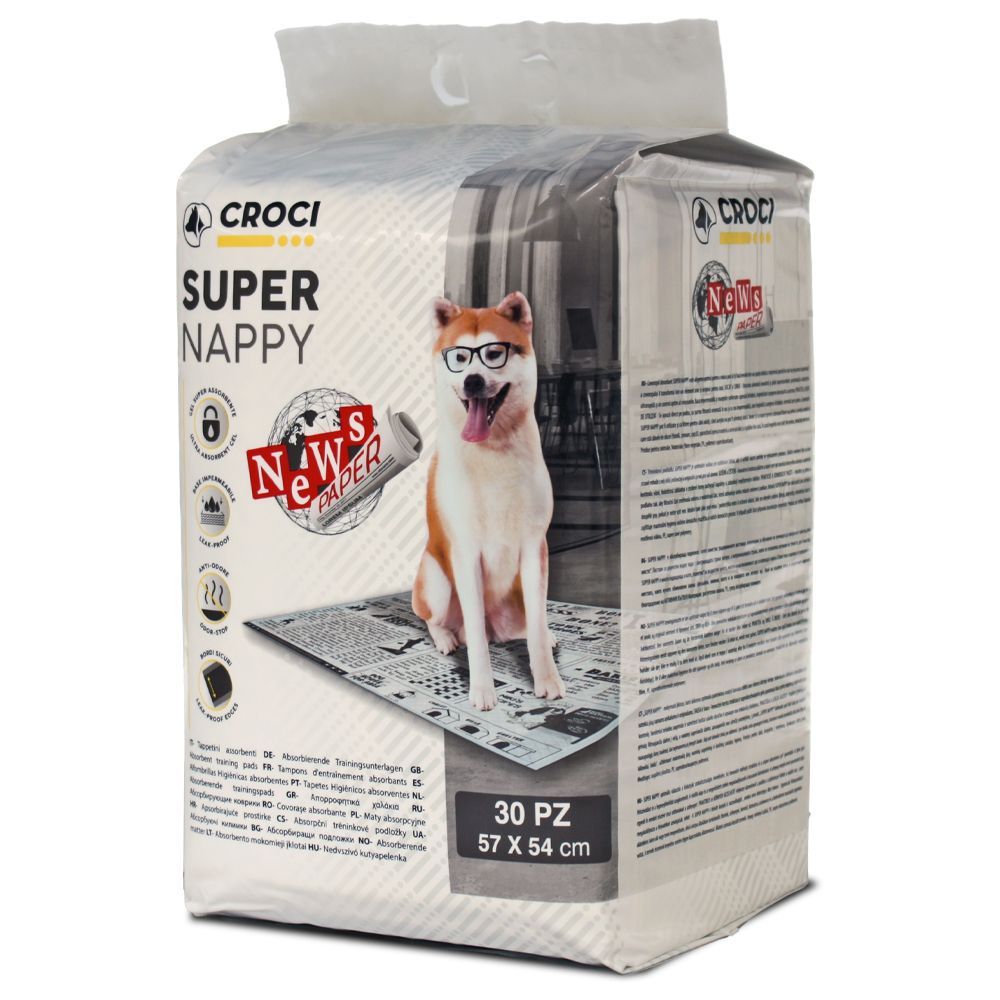 Tapis hygiéniques pour chiens - Super Nappy Newspaper