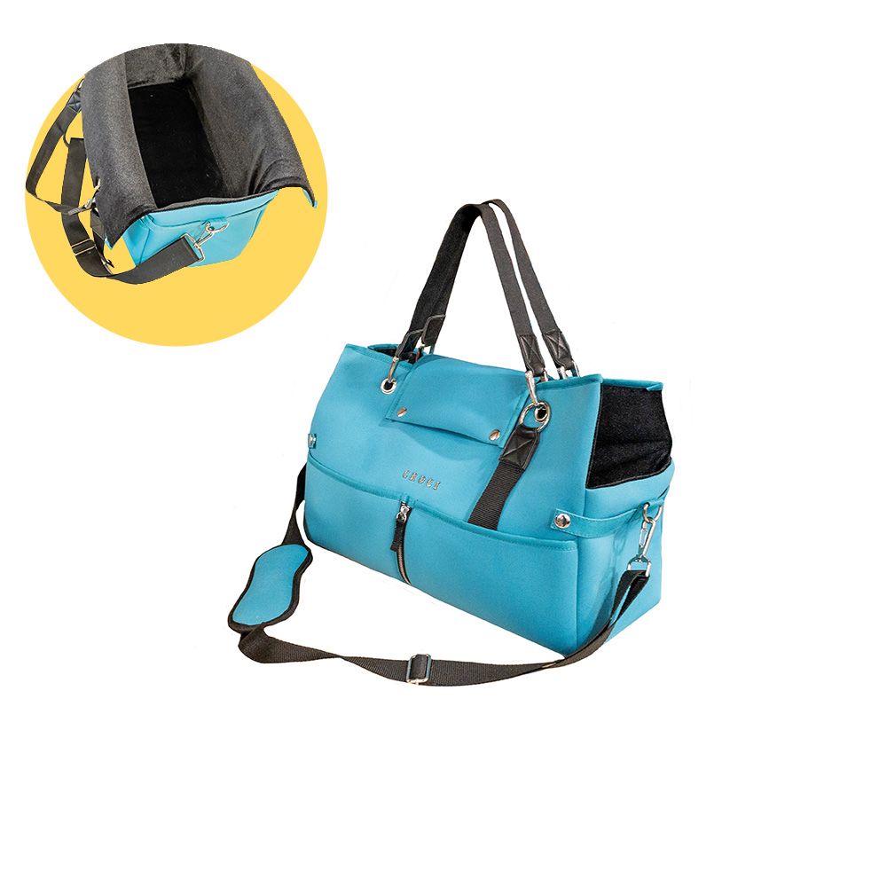 Borsa Trasportino Per Cani E Gatti Tracolla - Cotone, Regolabile, Fino A 7.5 Kg, Doppia Protezione - Foto 3