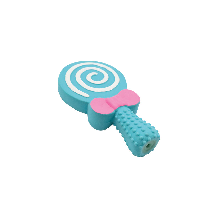 Lolly Blue Interactive Dog Toy – Lollipop Shaped Design Made of Durable Latex