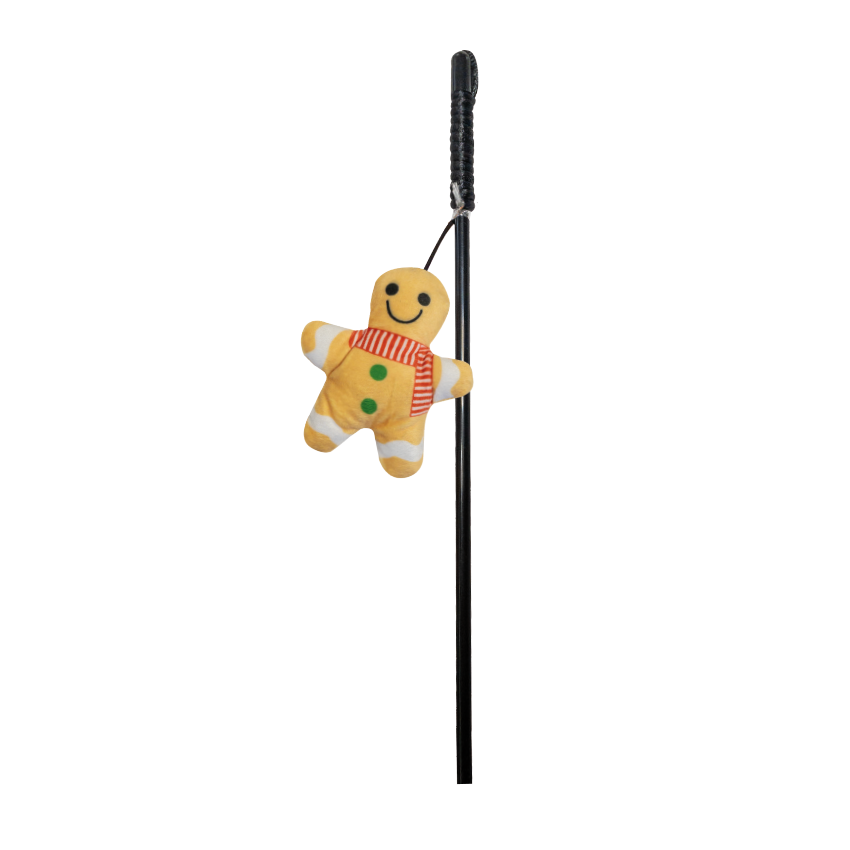 XMAS GINGERBREAD – Bacchetta giocattolo natalizia con pan di zenzero per gatti