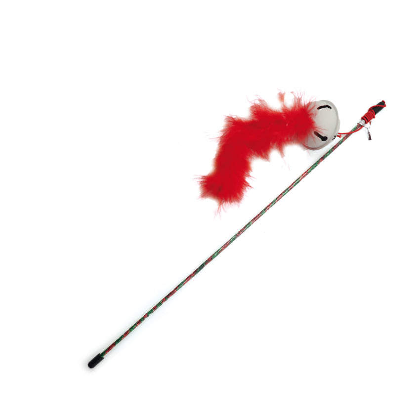 Bacchetta gioco per gatti con elastico e campanella, stimolante e interattiva