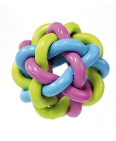Multicolored rubber dog ball