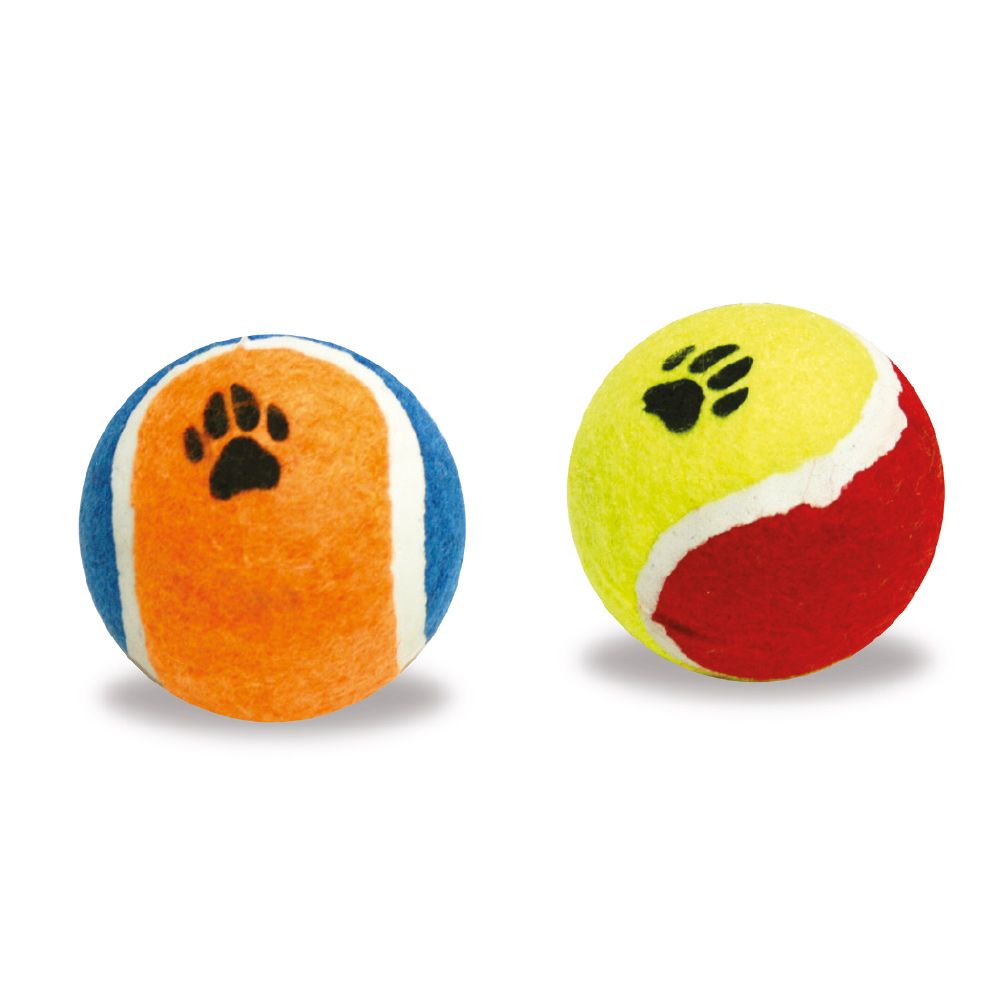 Pelota de tenis con colores variados