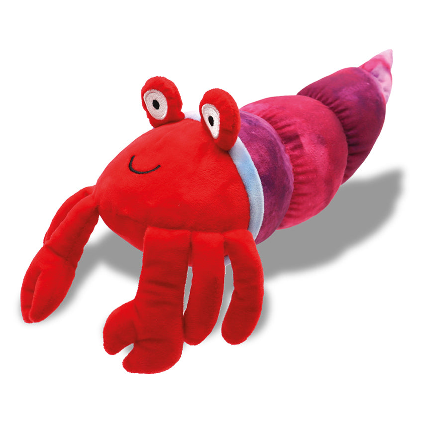 Gioco di peluche per cani a forma di paguro con squeaker