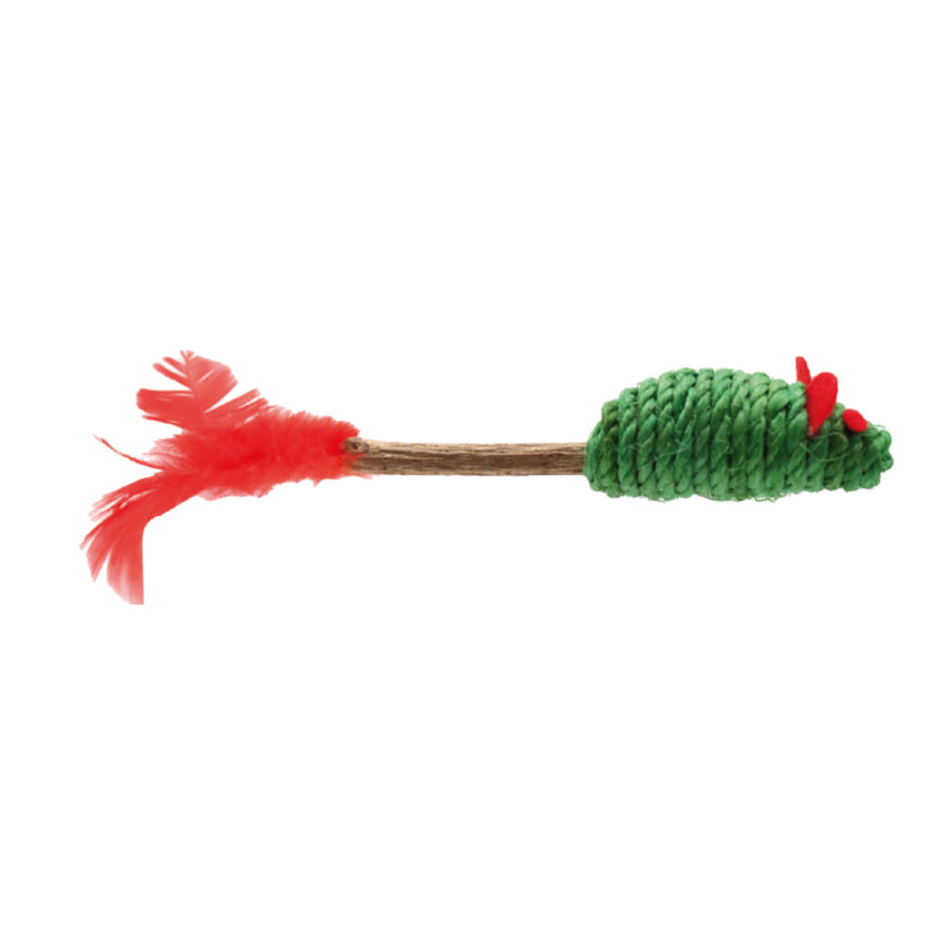 XMAS EUPHORIA MOUSE – Giocattolo natalizio con piume e topo per gatti