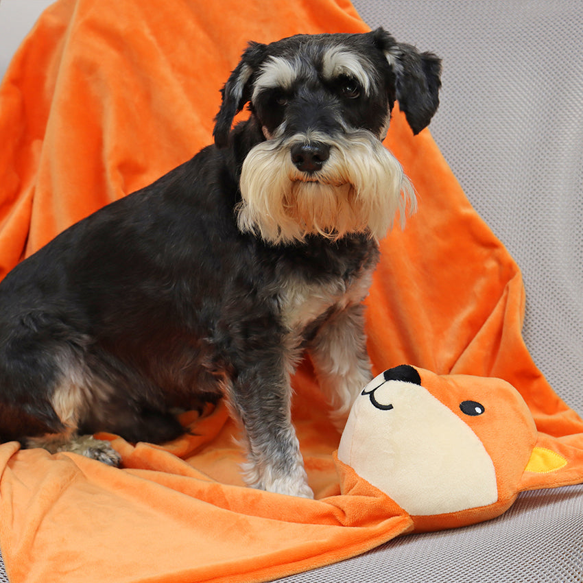 Copertina doudou Baby Tails morbida per cuccioli con peluche sonoro