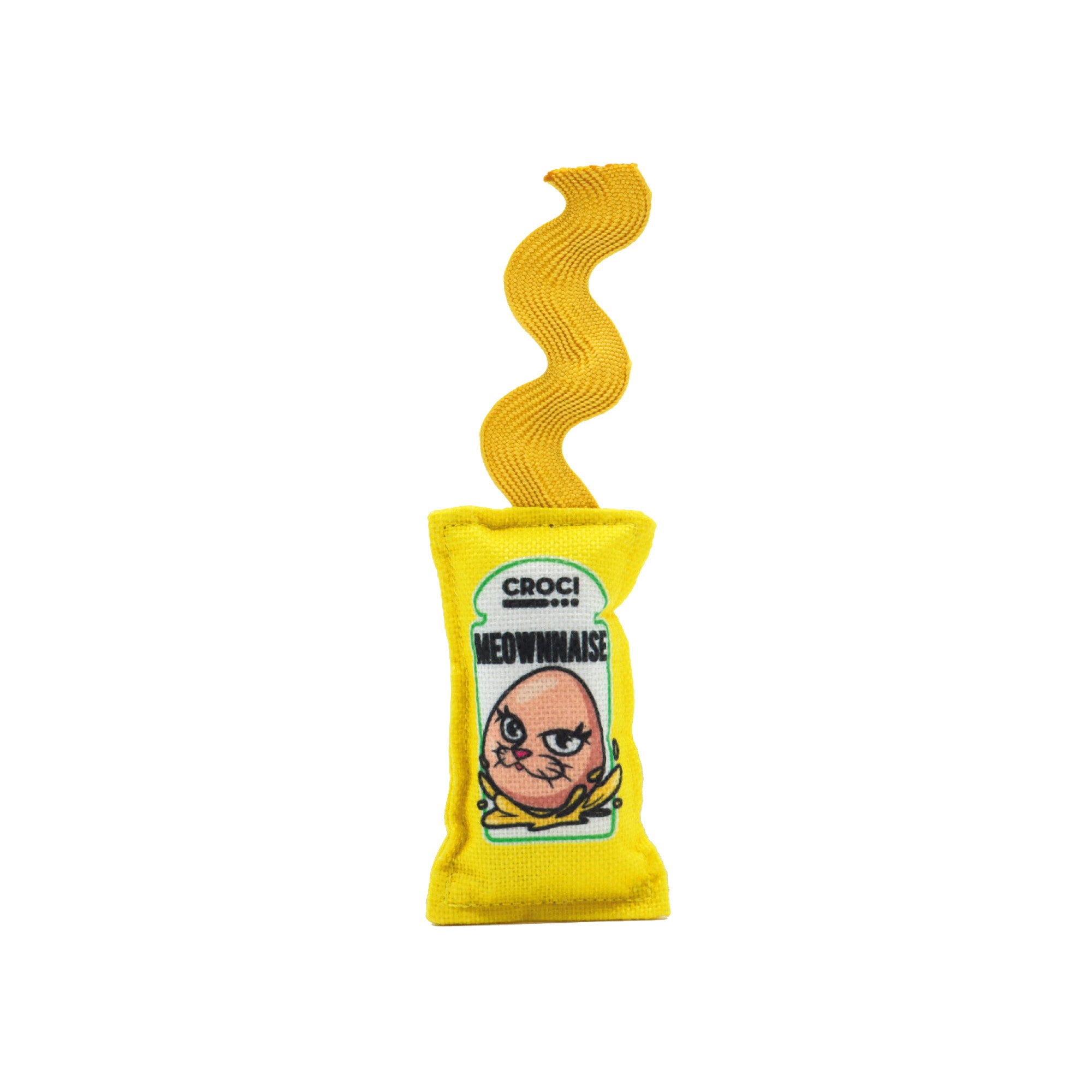 Gioco per gatti a forma di bustina di salsa con catnip