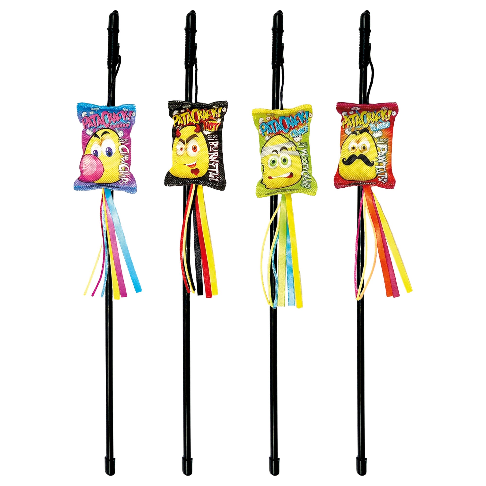 Bacchetta gioco per gatti a forma di patatine con catnip