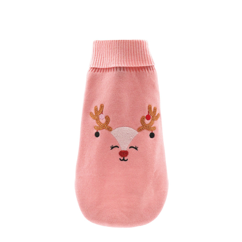 Maglioncino Rosa con Renna per Cani e Gatti – Caldo e Festivo