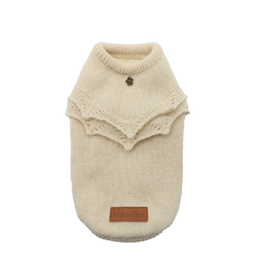 Homy Frilly Dog Sweater – Elegance and Comfort with Charm