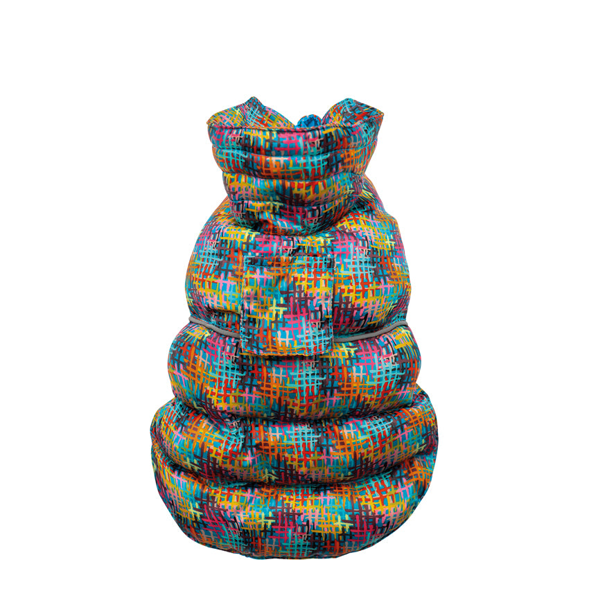 Giacca imbottita con collo alto per cani foderata in morbido velluto