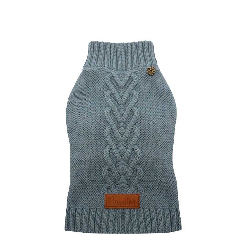 Celtic Turtleneck Dog Sweater – Elegance and Comfort with Embossed Pattern and Charm