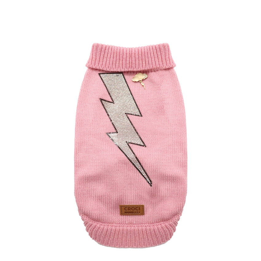 Thunder Dog Sweater – Elegance and Brilliance with Charm and Rhinestones