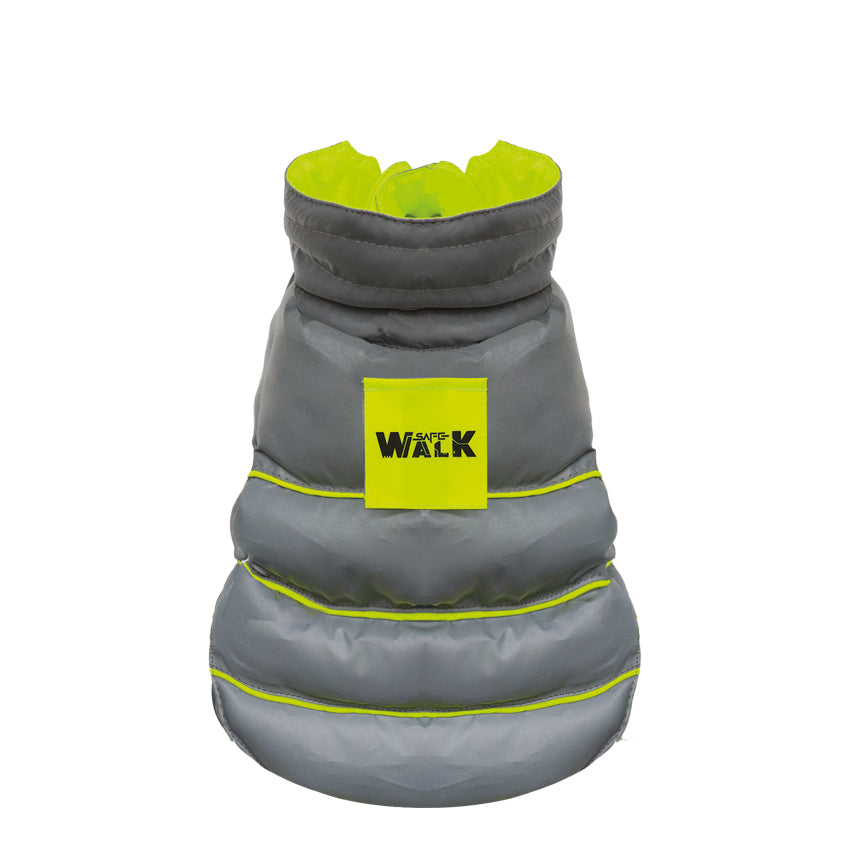 Sichere gepolsterte Jacke für Hunde mit reflektierenden Details – Sicherheit und Wärme für Winterspaziergänge