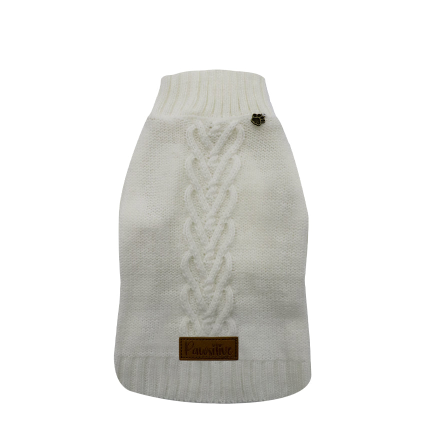 Celtic Turtleneck Dog Sweater – Elegance and Comfort with Embossed Pattern and Charm