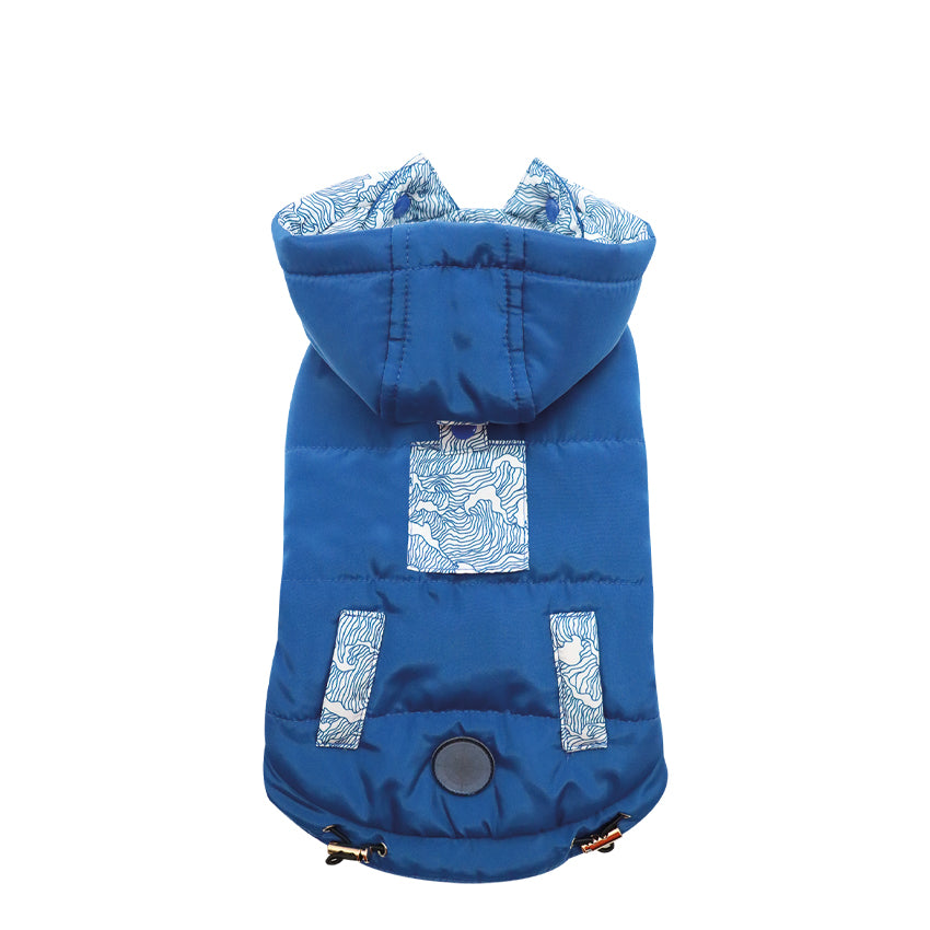 Doudoune réversible pour chien Nautilus avec breloque boussole - Élégance et confort pour les promenades hivernales