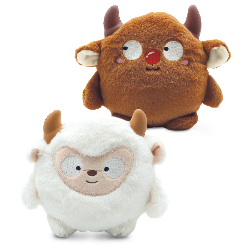 Gioco natalizio per cani Antlers, peluche morbido a tema renna