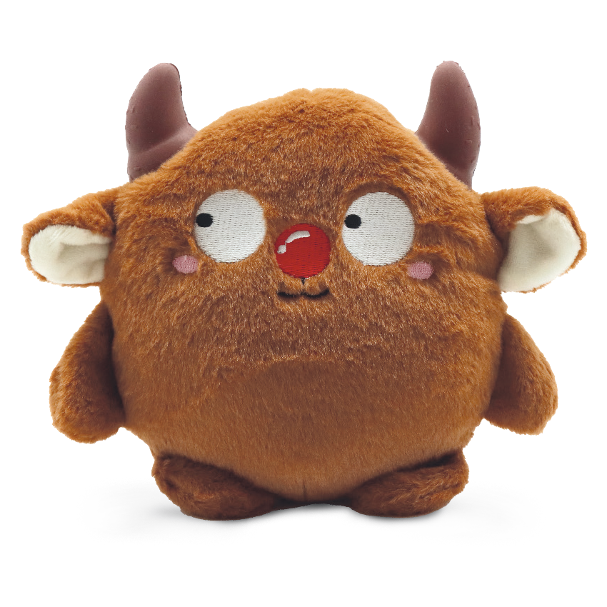 Gioco natalizio per cani Antlers, peluche morbido a tema renna