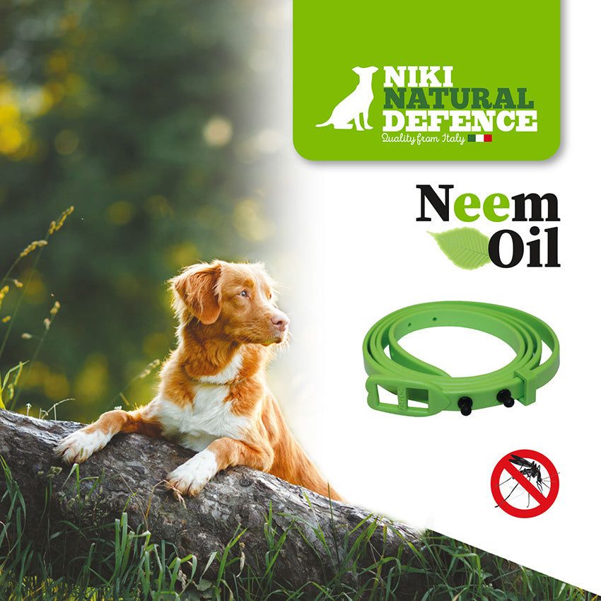 Collier à l'huile de Neem pour chiens Niki Natural Defense