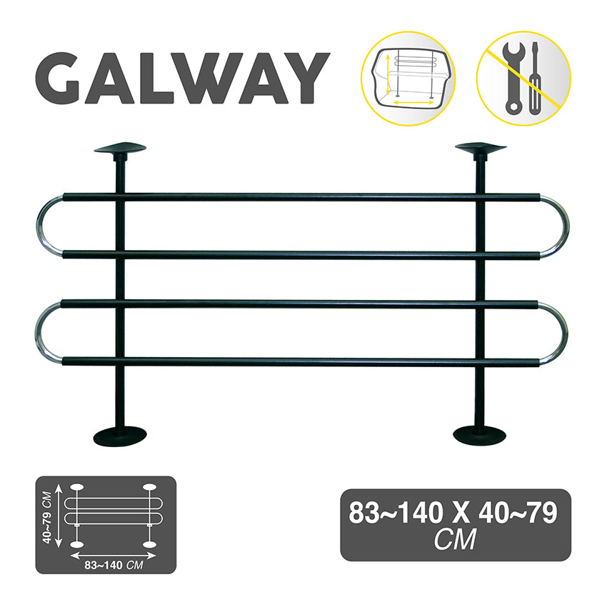 Galway: divisorio auto per cani tubolare 2 traverse