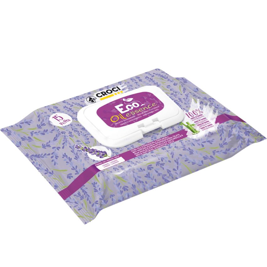 100% Bamboo wet wipes for dogs and cats - Oil Essence