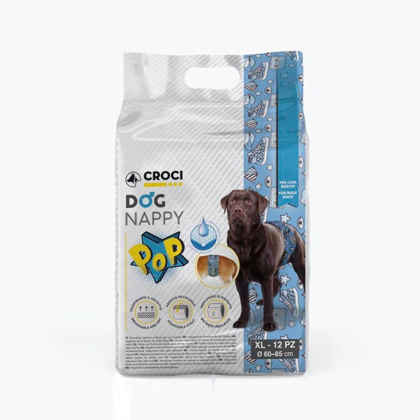 Bandeau Dog Nappy Pop pour chiens mâles