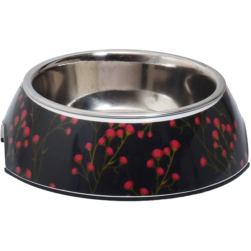 Ciotola in melamina Bobby Fleur con vaschetta in acciaio inox