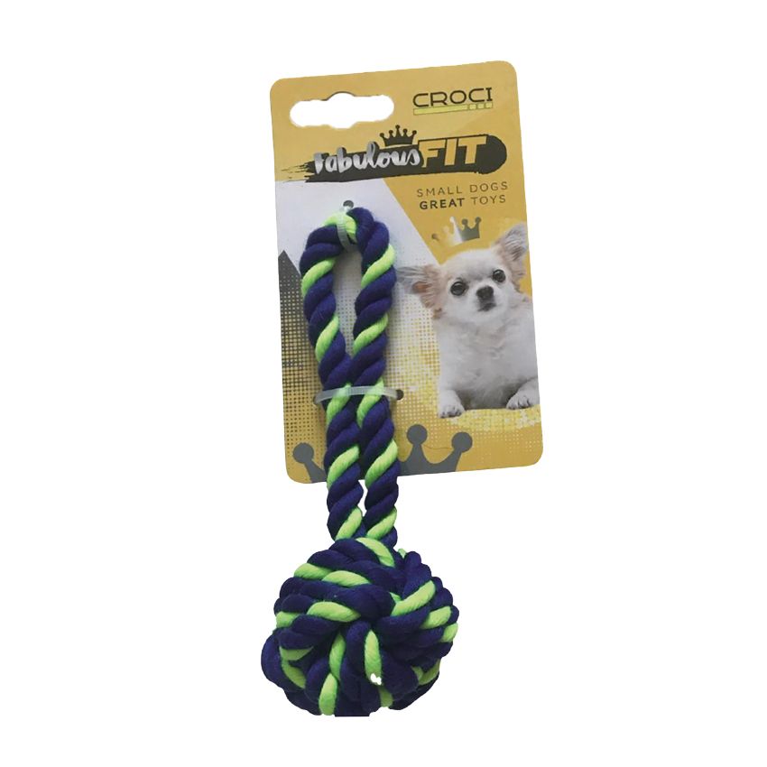 Gioco cane in corda Cotonosso Mini Palla Blu