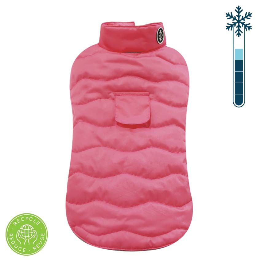 Giubbotto cane Eco Leaves Rosa