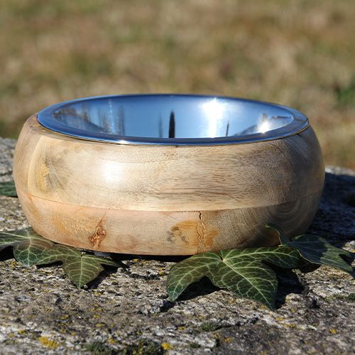 Dog bowl in wood and steel - Gryfino