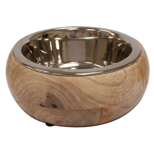 Dog bowl in wood and steel - Gryfino