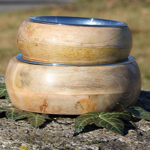 Dog bowl in wood and steel - Gryfino