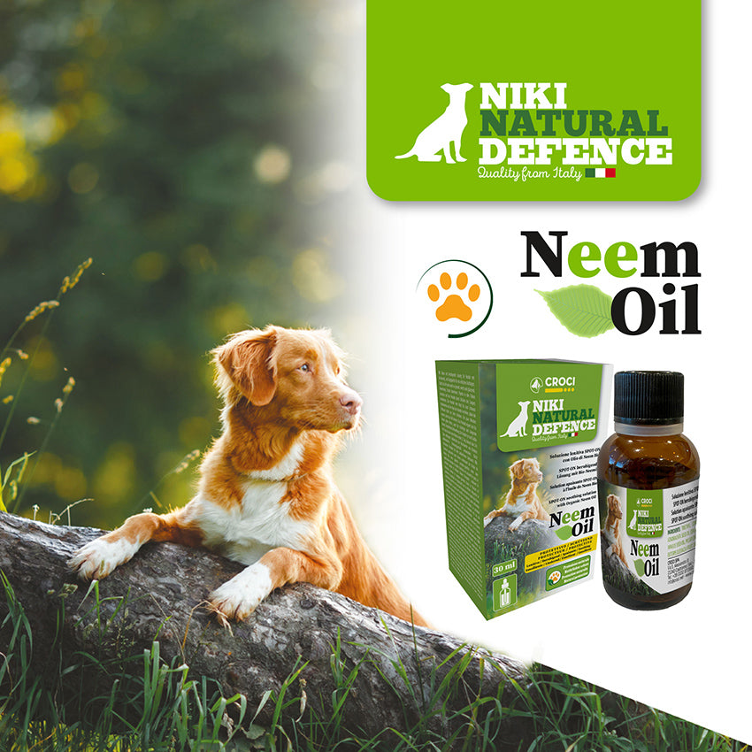 Solution apaisante à l'huile de Neem pour chiens Niki Natural Defense