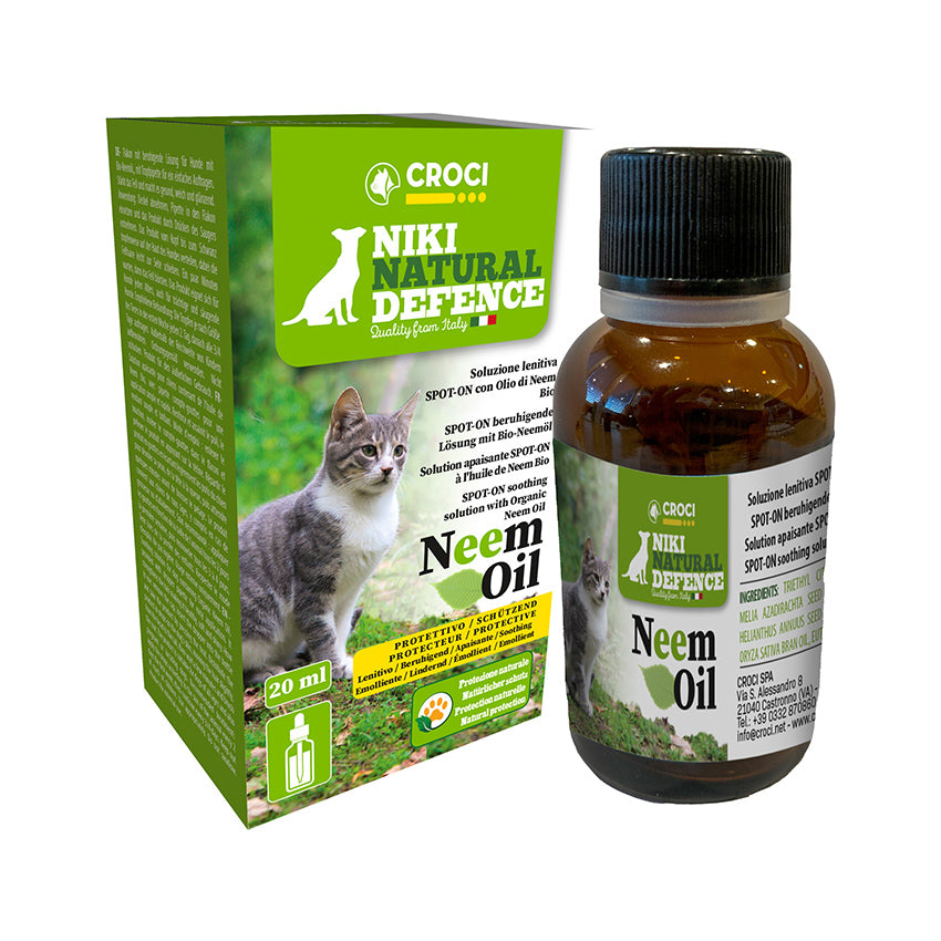 Beruhigende Neemöl-Lösung für Katzen Niki Natural Defense 