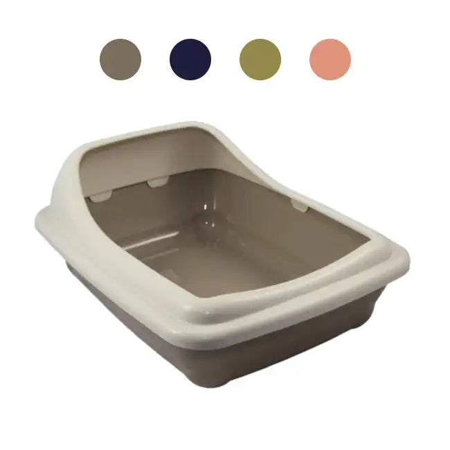 Birba cat litter box with border in assorted colours