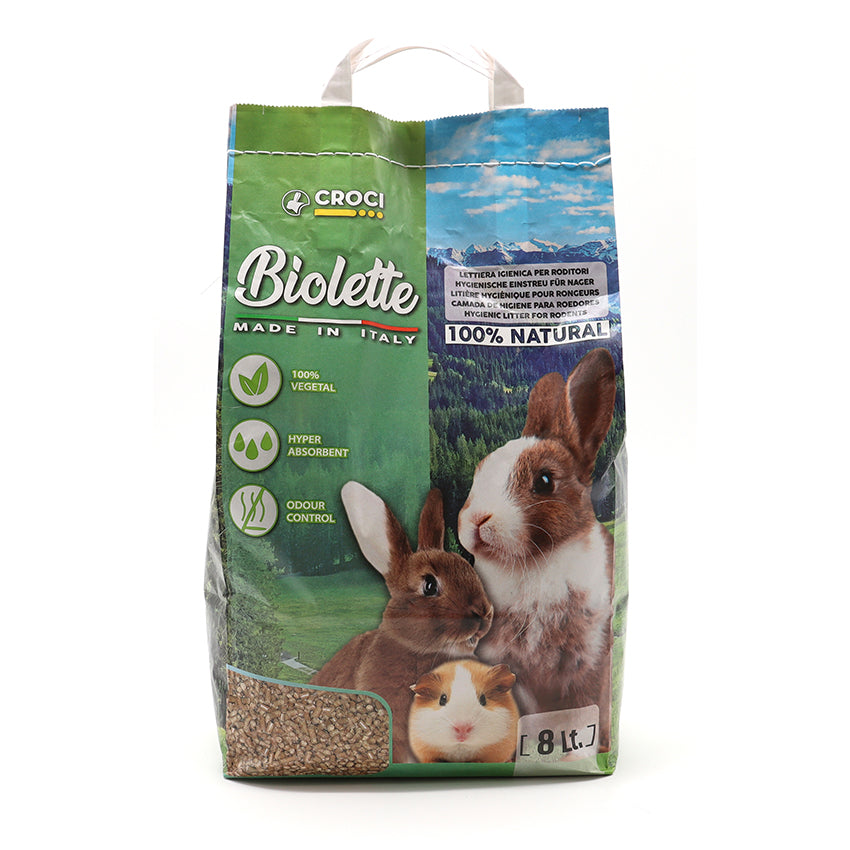 100 % pflanzliche Einstreu für Kaninchen und kleine Nagetiere – Biolette 