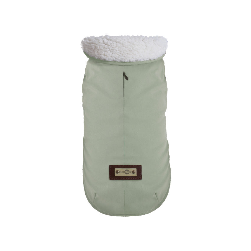 Manteau parka per cani con fodera in sherpa e chiusura a bottoni