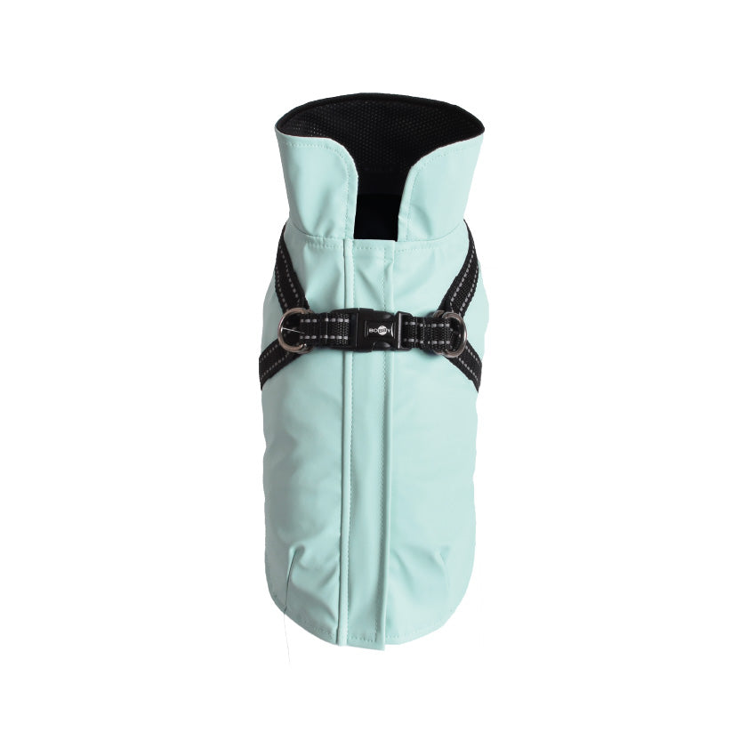 Manteau Tom per cani impermeabile in neoprene con pettorina integrata e dettagli riflettenti