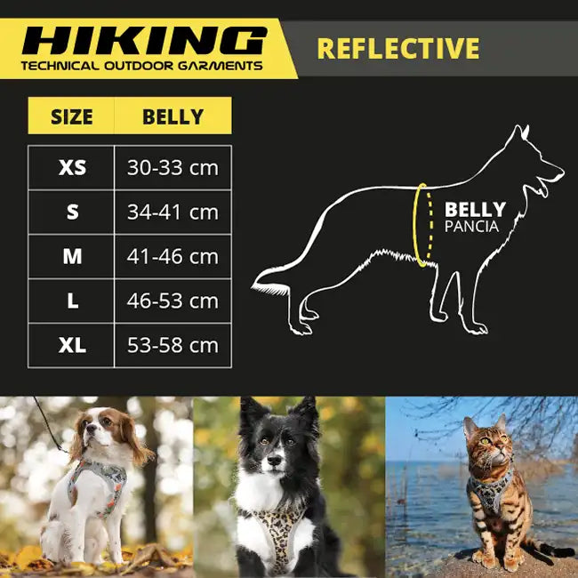 Hiking Reflective Dog Harness - Solid colour