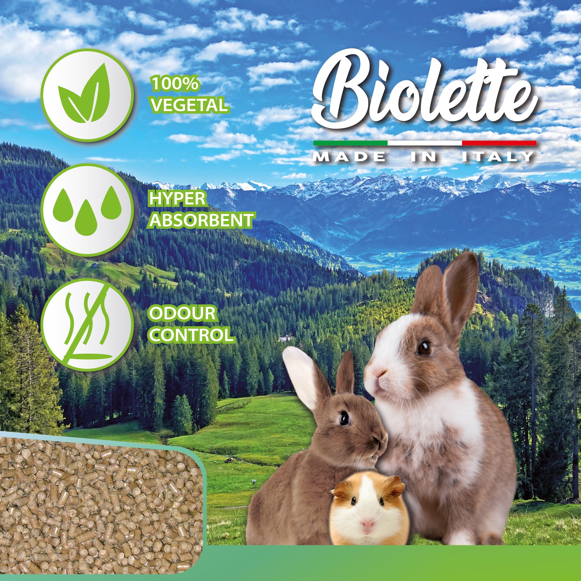 Pellet per conigli lettiera Biolette