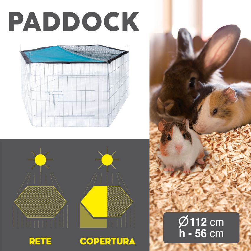 Recinto per conigli metallo Paddock