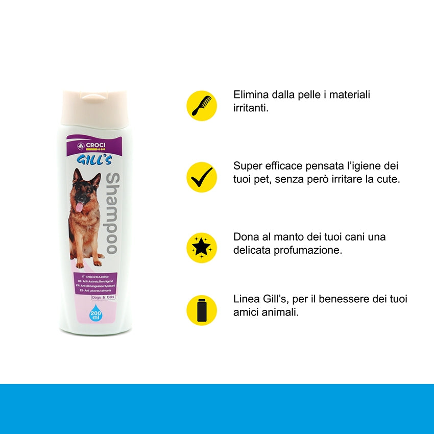Shampoo per cane con dermatite Gills