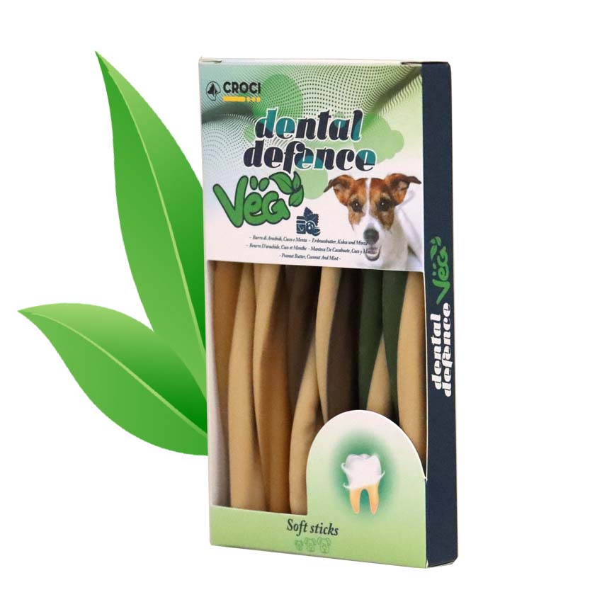 Pflanzliche Hundesnacks – Stick Dental Defense Veg