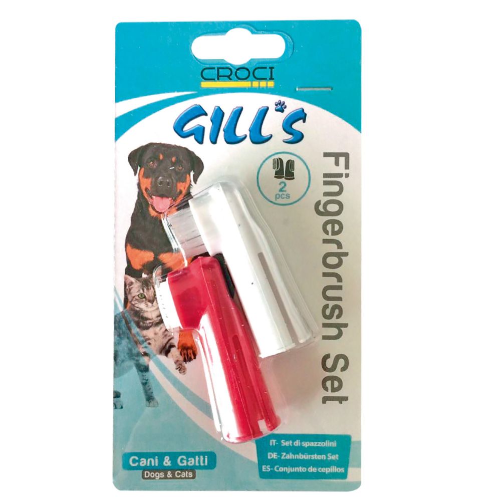 Brosse à dents Gill's Finger pour chiens et chats