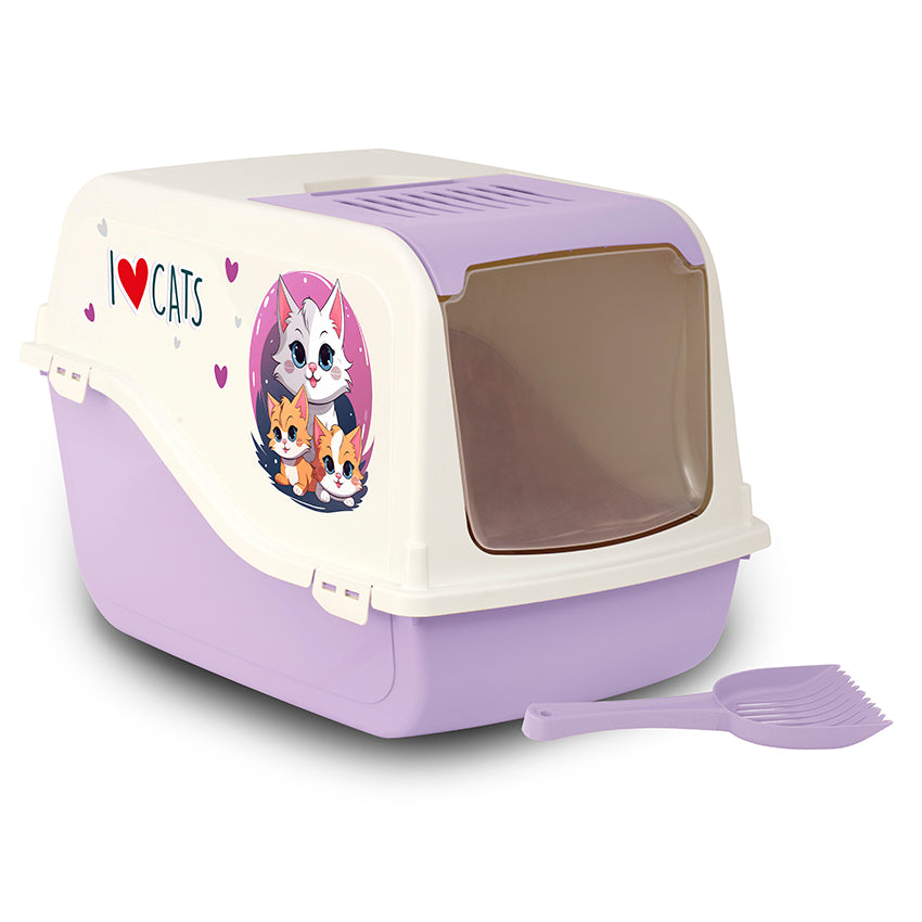 Closed cat litter box - Morgana Playful Cat