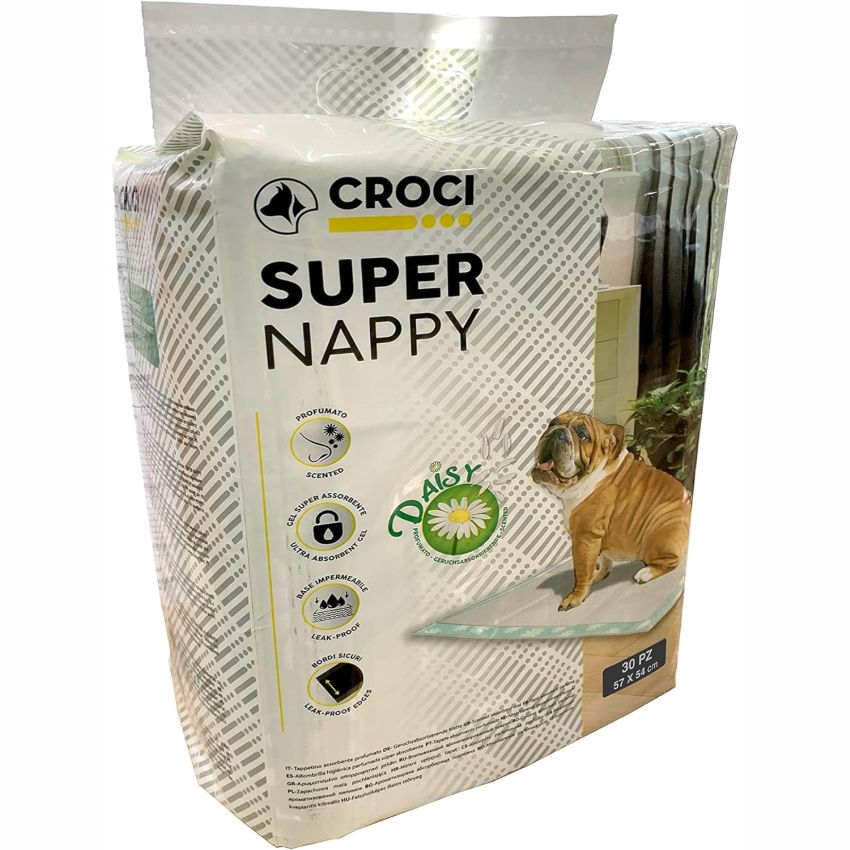Tappetini Igienici per Cane Super Nappy Daisy Profumati e Assorbenti
