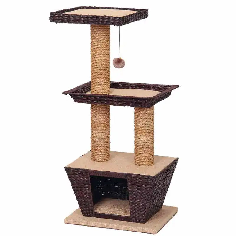 Tiragraffi Natural Betulla 3 Livelli con Cuccetta ed Elegante Design