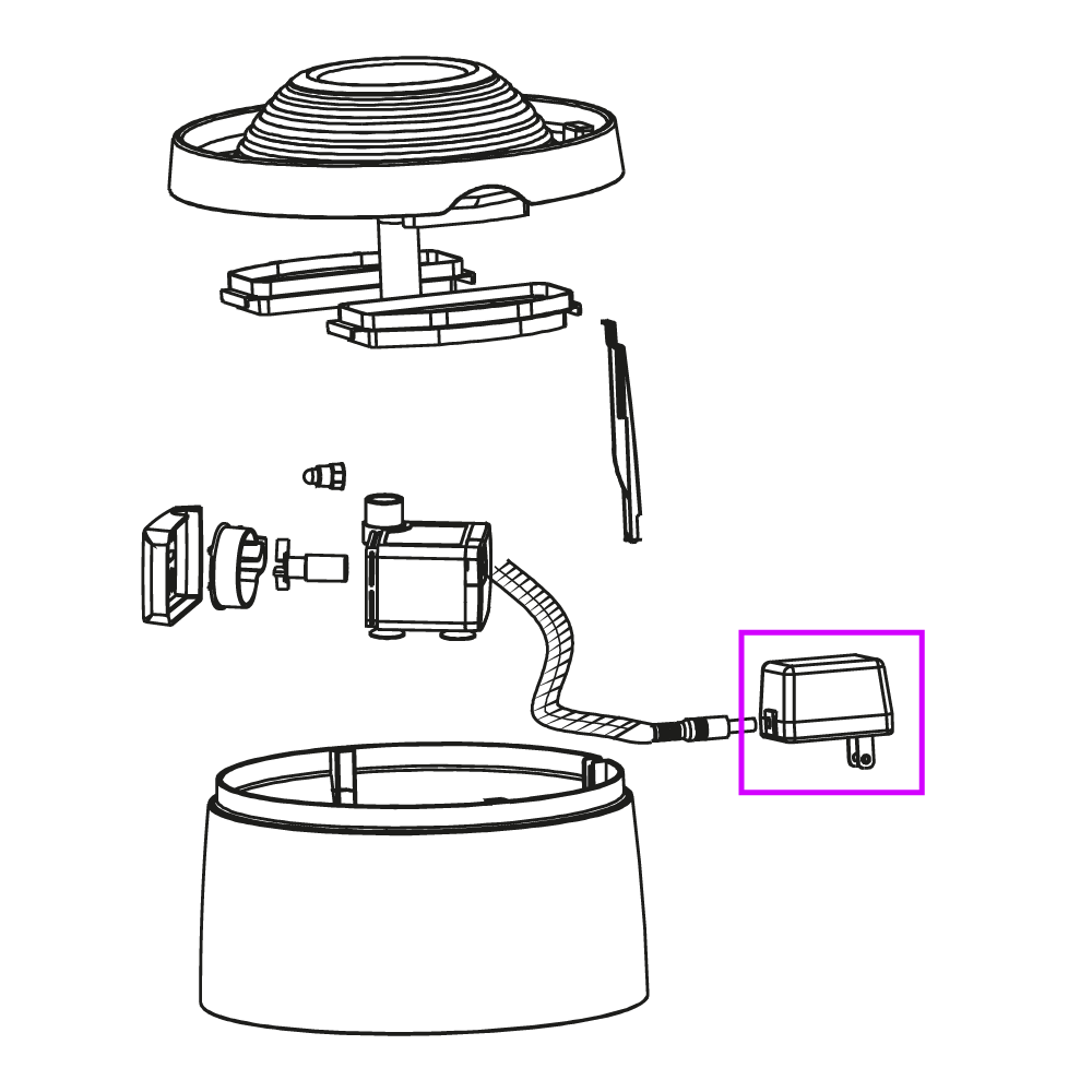Trasformatore di Ricambio per Fontana Happy Drink